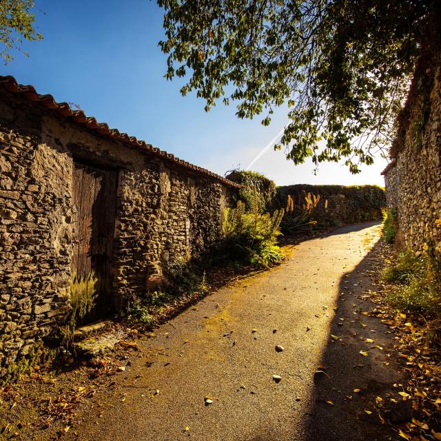 Vouvant ruelles dans la cité médiévale