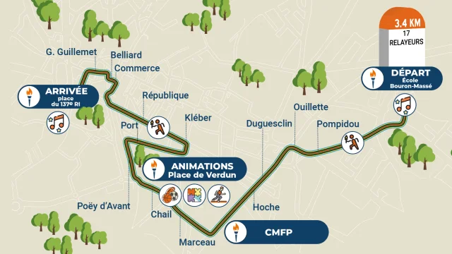 Parcours de la Flamme Olympique Fontenay-le-Comte